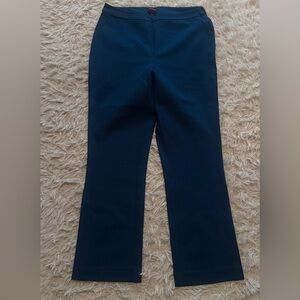 Halogen Dark Blue Stretch Straight Ankle Pants